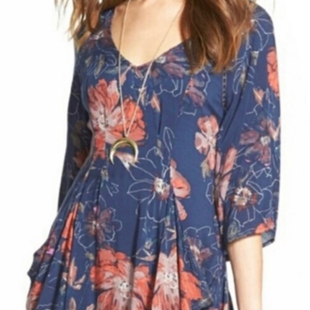 Free People floral mini dress